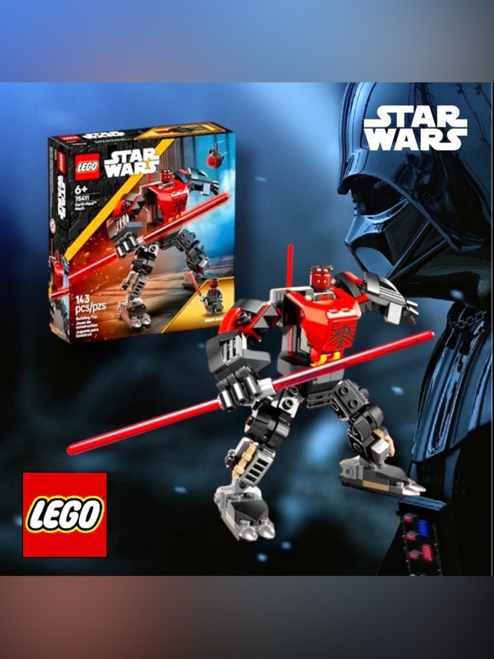 LEGO Star Wars: Darth Maul Mech Building Set #75411 (143 Pieces)